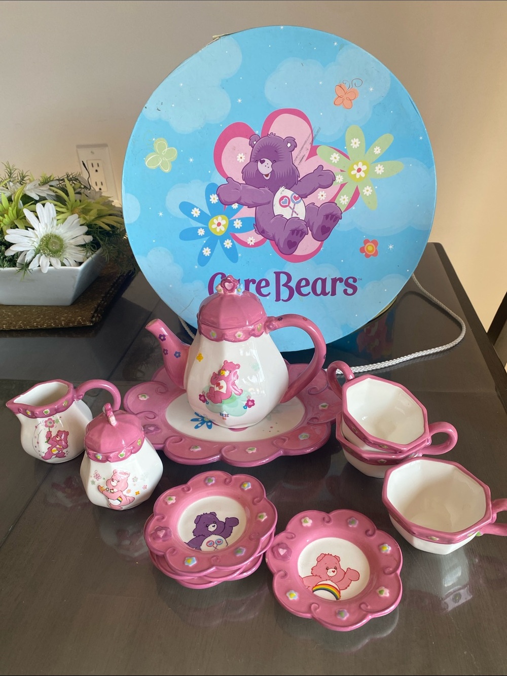 2005 Care Bears Ceramic Tea Set by Brass Key Keepsakes collectable